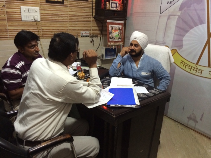 7-8 people at a time can meet Jarnail Singh in his office.