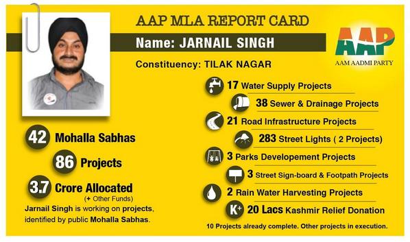 AAP has published report cards highlighting their MLAs work. 